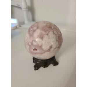 Huge Druzy Pink Amethyst Sphere with Orbs